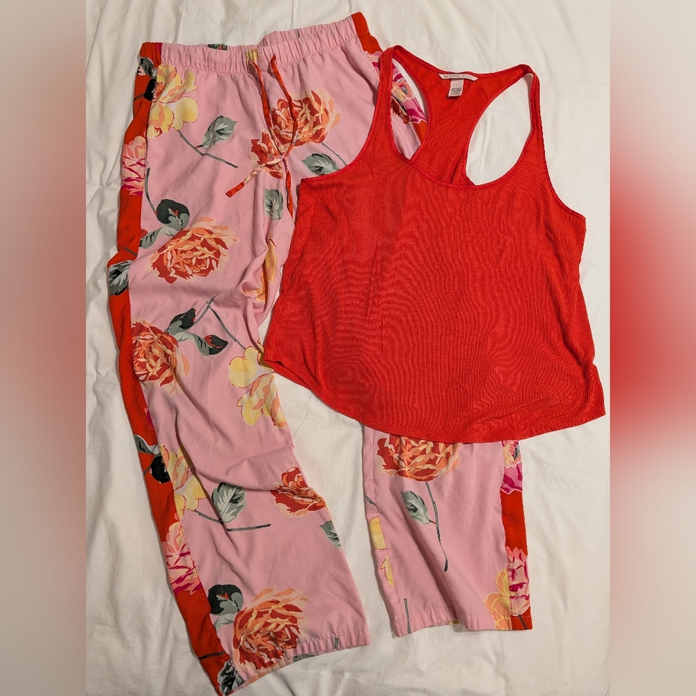 Victoria's Secret After Hours Pajama Set Lightweight Pants & Racerback Tank Top